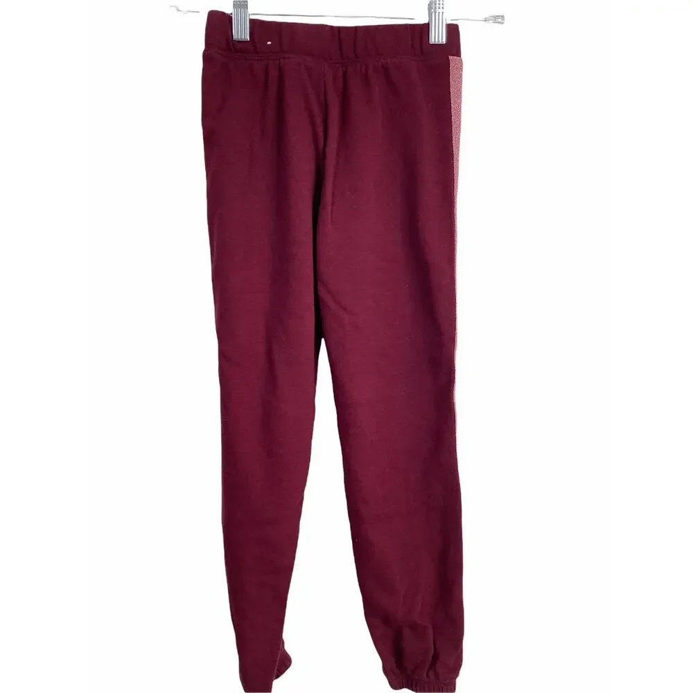 The Children's Place Girls Burgundy Jogger Sweat Pants Kid's Size Medium 7/8